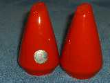 Frankoma Westwinds shakers glazed flame 